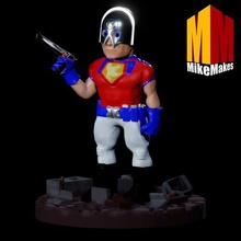 peacemaker chibi statue art john cena batman justice league suicide squad hbo max superman catwoman bust 3d print model - Mito3D
