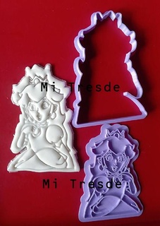 pesca taglierina francobollo Mario bros Principessa Pesche taglio pennarello principessa 3d print model - Mito3D