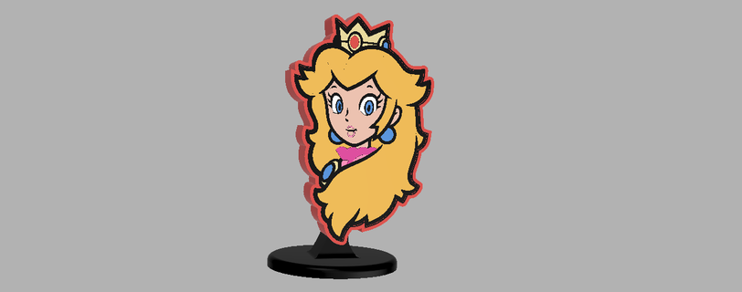 Pfirsich Prinzessin Lampe Mario luigi Browser Video Spiele Nintendo Dekoration Kind Licht retro 3d print model - Mito3D