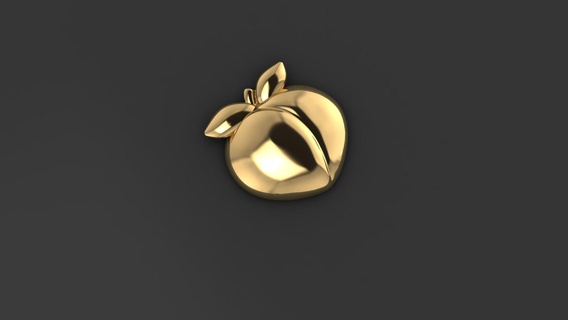 peach wp jewelry pendant fruits 3d print model - Mito3D