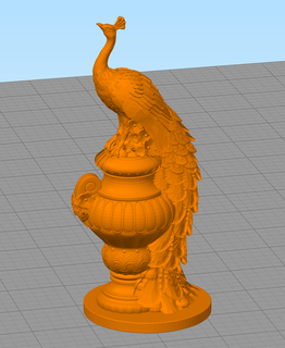 paon statue supporter modèle sla 3d print model - Mito3D