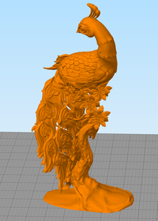 peacock statue model sla 3d print model - Mito3D