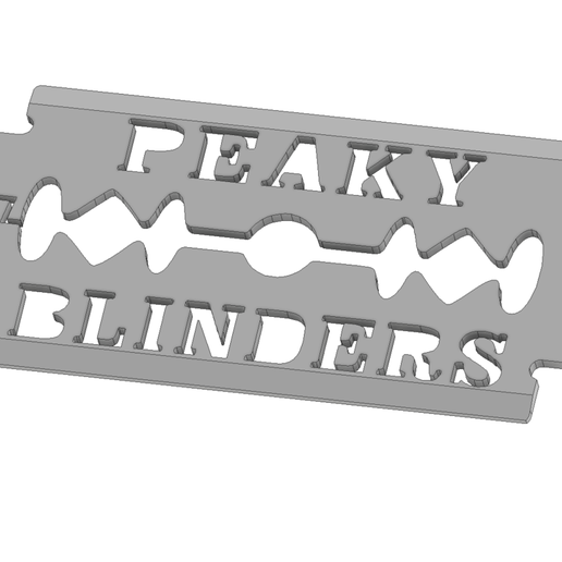 peaky blinder razor balde fashion blinders blade 3D print model - Mito3D