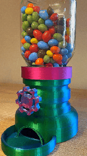 peanut candy dispenser nutella glass child present birthday 3d print model - Mito3D