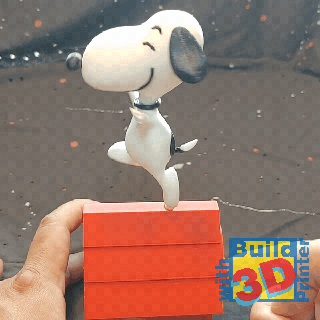 peanuts dancing snoopy 3d print model - Mito3D