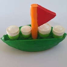 peapod marineros vegetal juguete barco marinero vela Embarcacion guisante vaina comida verduras chasquido mini miniatura modelo 3d print model - Mito3D