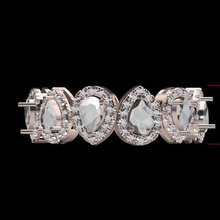 poire bande bijoux bague messieurs diamant or argent sterling 3d print model - Mito3D