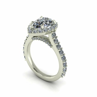 pera diamante anel r05 tigre ouro joalheria prata jóias jóia noivado Casamento moda 3d print model - Mito3D