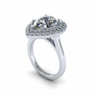 Birne Diamant Ring r06 Tiger Gold Schmuck Silber Juwel Engagement Hochzeit Mode Goldring 3d print model - Mito3D