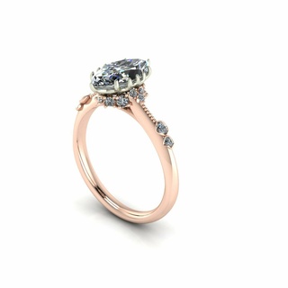 Pera diamante nozze squillare r5 gioielleria braccialetto solitario gioielli zaffiro oro argento Fidanzamento cad stampabile 3d pendente orecchino 3d print model - Mito3D