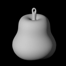 pear pendant 3d jewelry henchman fruit 3d print model - Mito3D