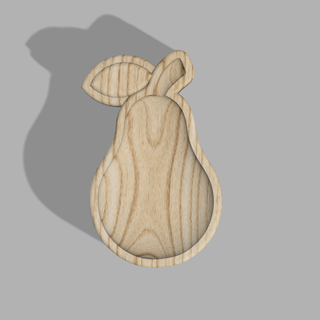 pear plate cnc swan plate serving plate tray woodworking file wood pear plate pear  3d print model - Mito3D