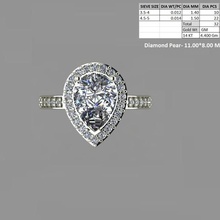 pera salvare anello gioielli aniversario d'oro jewellary argento 3d print model - Mito3D