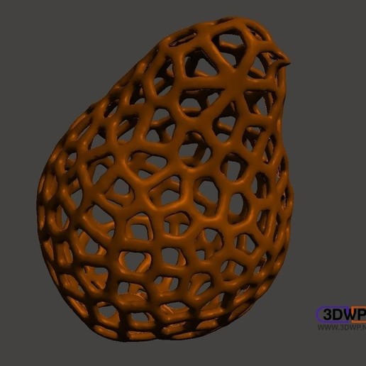 poire de voronoi style art Numérisation 3d artec fruits meshlab meshmixer la analyses des répliques 3D print model - Mito3D