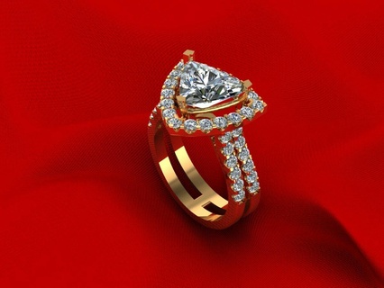 Birne Hochzeit Diamant Ring r211 Armband Solitär Schmuck Mönch Budha Gold Silber Engagement cad druckbar 3d Anhänger Ohrring Armreif Baby 3d print model - Mito3D