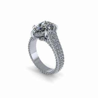 Pera Boda diamante anillo r2 oro joyería joya solitario lujo compromiso imprimible anillos plata Moda brillante platino Budha cnc 3d print model - Mito3D