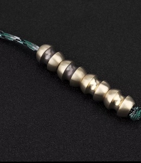 pearl 23 2 edc beads paracord gear knife lenyard keychain zipper pull bead honeycomb 3d print model - Mito3D