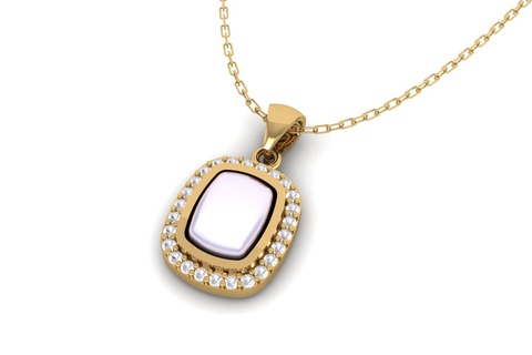 pearl diamond pendant 069 Jewelry pendants gold necklace silver hanging jewelry stl 3d printed accessories trend 2023 jewellery printing 3dprint make woman gemstone jewel ruby modeling charismas 3d print model - Mito3D