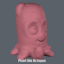 pearl octopus easy print no support art cartoon luifer disney pixar figure finding nemo model sculpture supportless