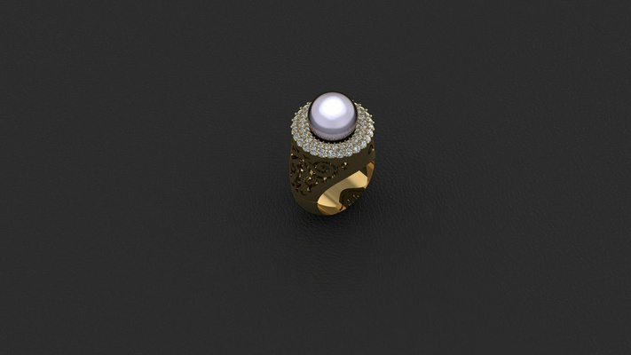 pearl ring 3d print model - Mito3D