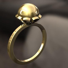anello con perla gioielli la raffinatezza persona amorevole preziosi personalità donne jewerly 3d print model - Mito3D