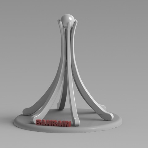 pearl roundabout mimarlık Bahreyn stl 3dp 3D print model - Mito3D
