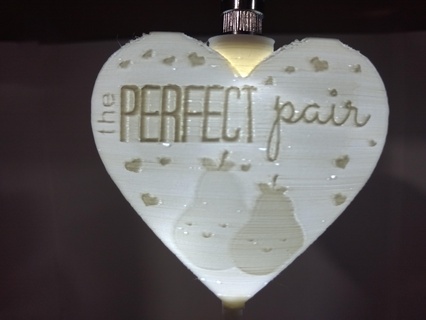 pears valentine heart light vase insert 3d print model - Mito3D