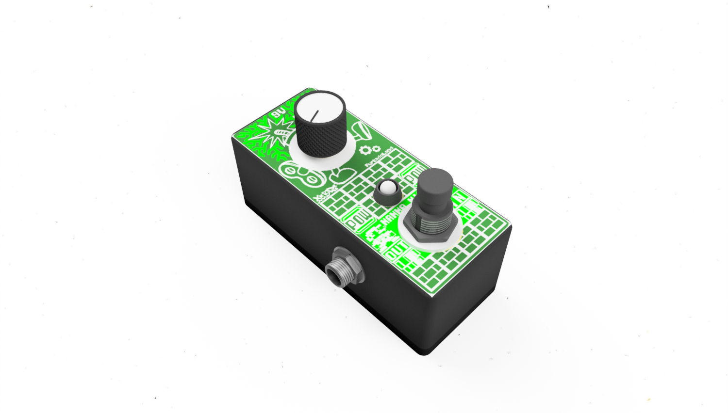pedale bob bom chitarra musica piede elettronica pedali 3D print model - Mito3D