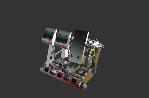 pedal box manual drag car racing chassis parts race 3d print model - Mito3D
