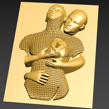 pédant sculpture bijoux bijou art l'amour cadeau métal chauve souris jeter 3d 3dprint 3d print model - Mito3D