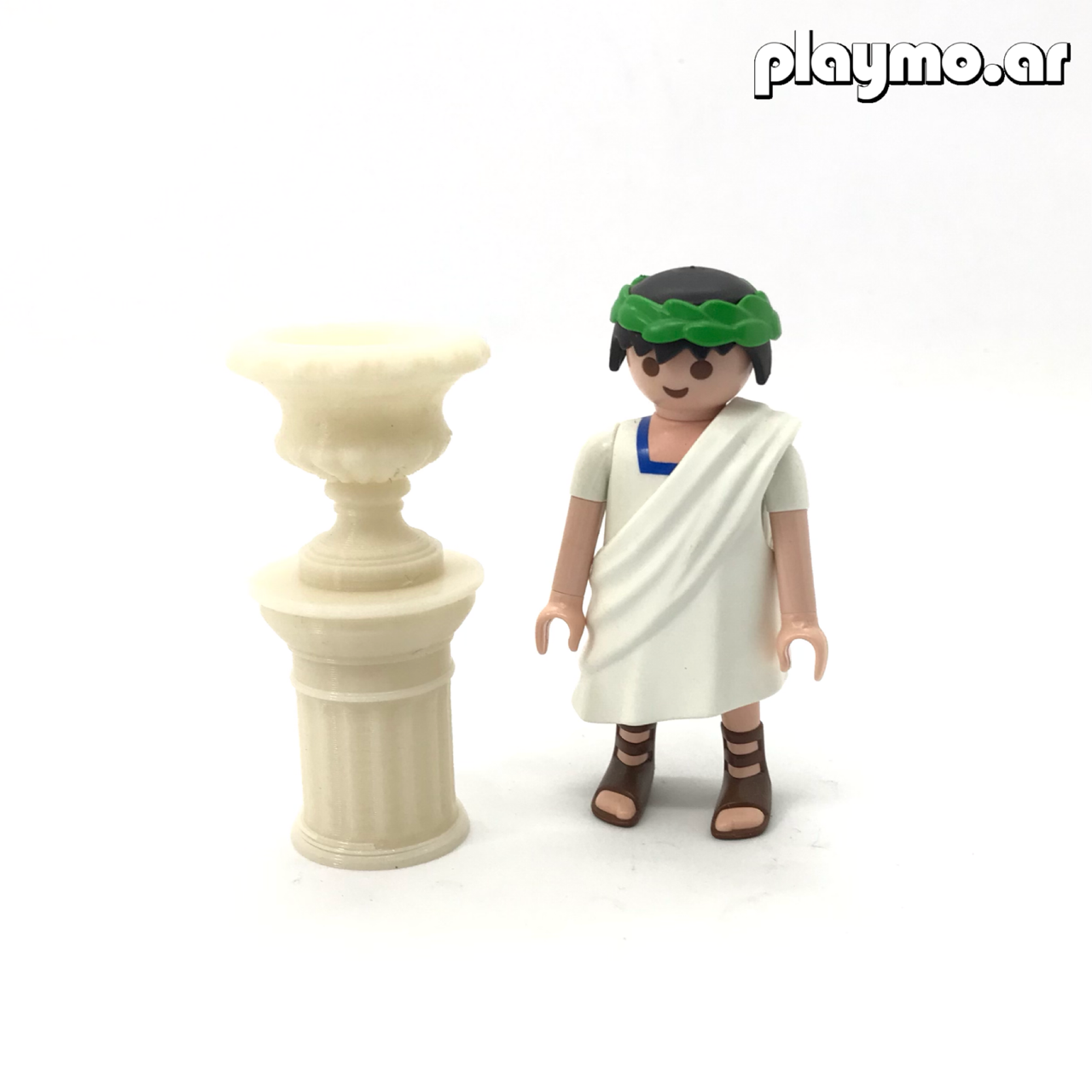 pedestal + 2 jarrones antiguo roma grecia playmobil juego columna vasija jarro jarron 3D print model - Mito3D