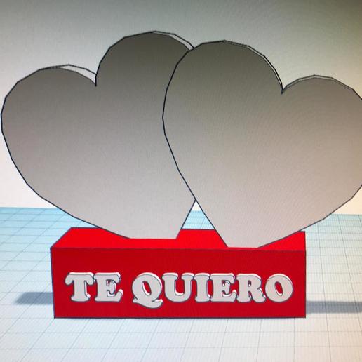 pedestal corazones te quiero tool amor corazon love san valentin 3d printing 3D print model - Mito3D