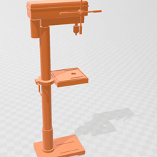 pedestal de broca ferramenta pé coluna diorama miniatura workshop garagem 3d print model - Mito3D