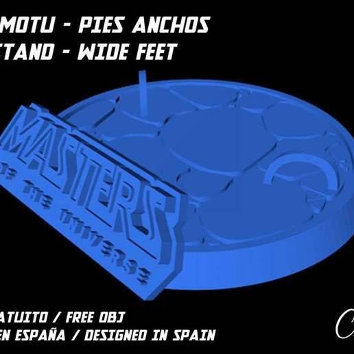 piedistallo motu largo piedi maestri universo eternia eternità In egli uomo dell'universo mattel Thrustmaster giocattolo 3D print model - Mito3D