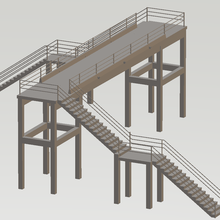 pedestre ponte arquitetura Cidade planejamento 3d print model - Mito3D