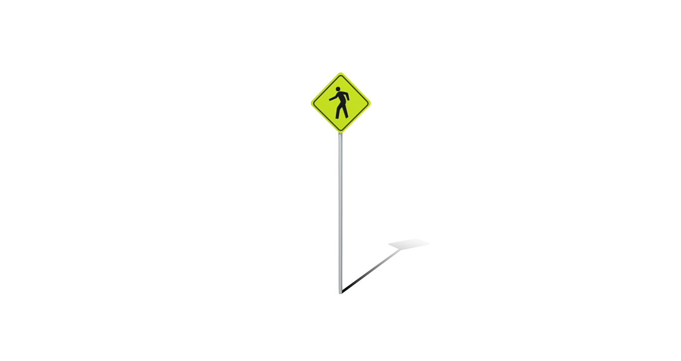 fußgänger kreuzung verkehr zeichen stadt city assets spiel game props stadtszene poly tafel traffic sign road signage management safety street urban planning 3D print model - Mito3D