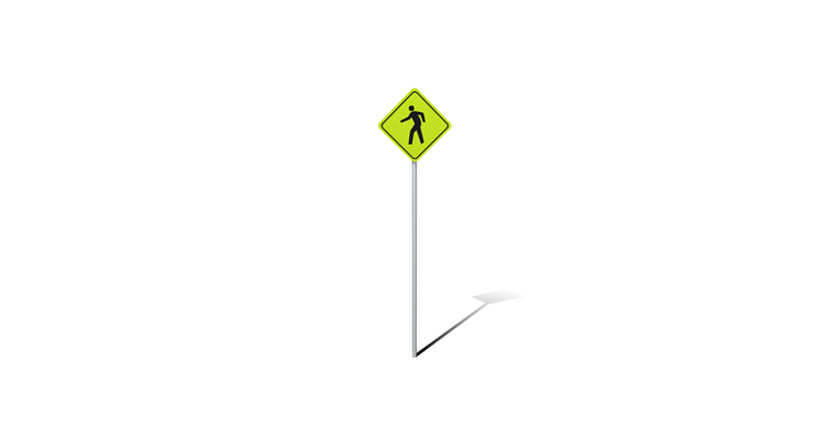 fußgänger kreuzung verkehr zeichen stadt city assets spiel game props stadtszene poly tafel traffic sign road signage management safety street urban planning 3d print model - Mito3D