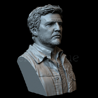 pedro pascal joel miller last us game character tv show bust portrait likeness sculpt realistic detail sidnaique 3d print model - Mito3D