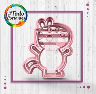 pedro pony cutter peppa pig characters george dinosaur teddy freddy dany susie candy 3d print model - Mito3D
