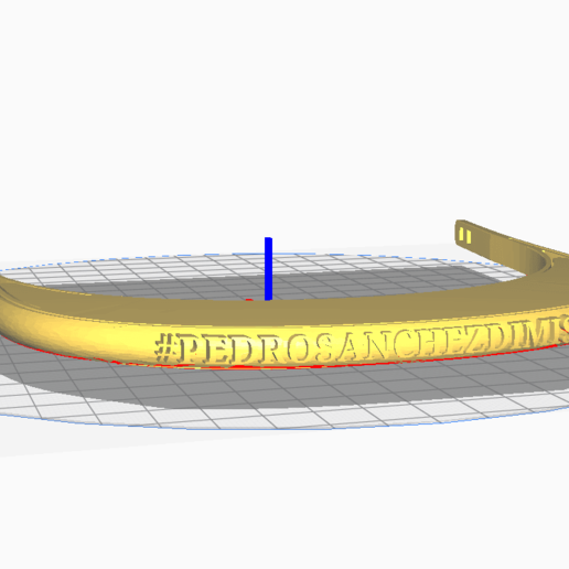 pedro s nchez la protection de visière mode covid sanchez l' 3D print model - Mito3D