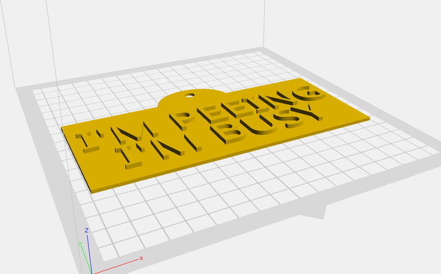 pinkeln beschäftigt badezimmer aufhänger komisch gag zeichen 3d print model - Mito3D