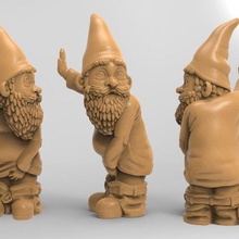 peeing garden gnome 3d print model - Mito3D