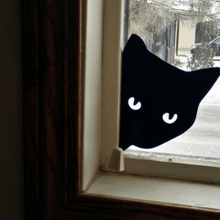 sbirciando gatto silhouette arredamento 3d print model - Mito3D