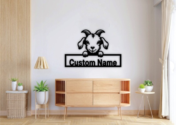 asomando cabras personalizado firmar láser cortar hogar casa cabra svg png eps clipart cara cuernos silueta granja animales vector archivos instante descargar 25 haz plantillas cnc pared arte metal expediente cricut lindo animal campo cabeza logo 3d print model - Mito3D