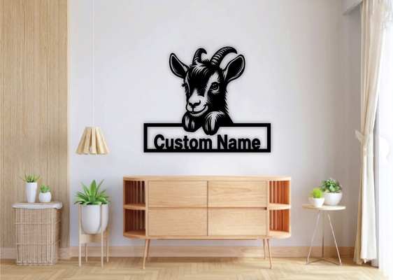 asomando cabras personalizado firmar láser cortar hogar casa cabra svg png eps clipart cara cuernos silueta granja animales vector archivos instante descargar 25 haz plantillas cnc pared arte metal expediente cricut lindo animal campo cabeza logo 3d print model - Mito3D