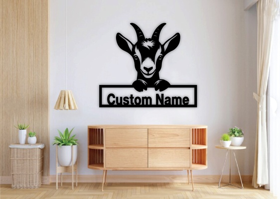 asomando cabras personalizado firmar láser cortar hogar casa cabra svg png eps clipart cara cuernos silueta granja animales vector archivos instante descargar 25 haz plantillas cnc pared arte metal expediente cricut lindo animal campo cabeza logo 3d print model - Mito3D