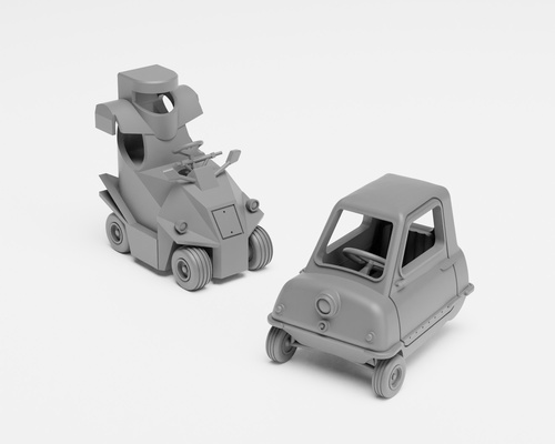 peel p50 p45 - h0 scale car model kit supported modellbau vehicle railroad diorama meme ho gear 1 64 87 miniature miniatures british 3d print model - Mito3D