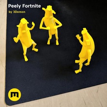 peely fortnite banana figures game xbox ps4 switch pc kids yellow toys royale green gift games fruit food character battle bananna 2019 3d print model - Mito3D