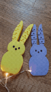 dikizlemek tavşan esnek kulak duyusal kıpır Paskalya hediye kulaklar gözetleme tavşancıklar dekor küpe tatil büyük kek topper 3d print model - Mito3D