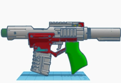 bisbilhoteiro carabina 22 rifle sbr fácil silenciador abrir parafuso cal pistola curto barril revista 3d print model - Mito3D